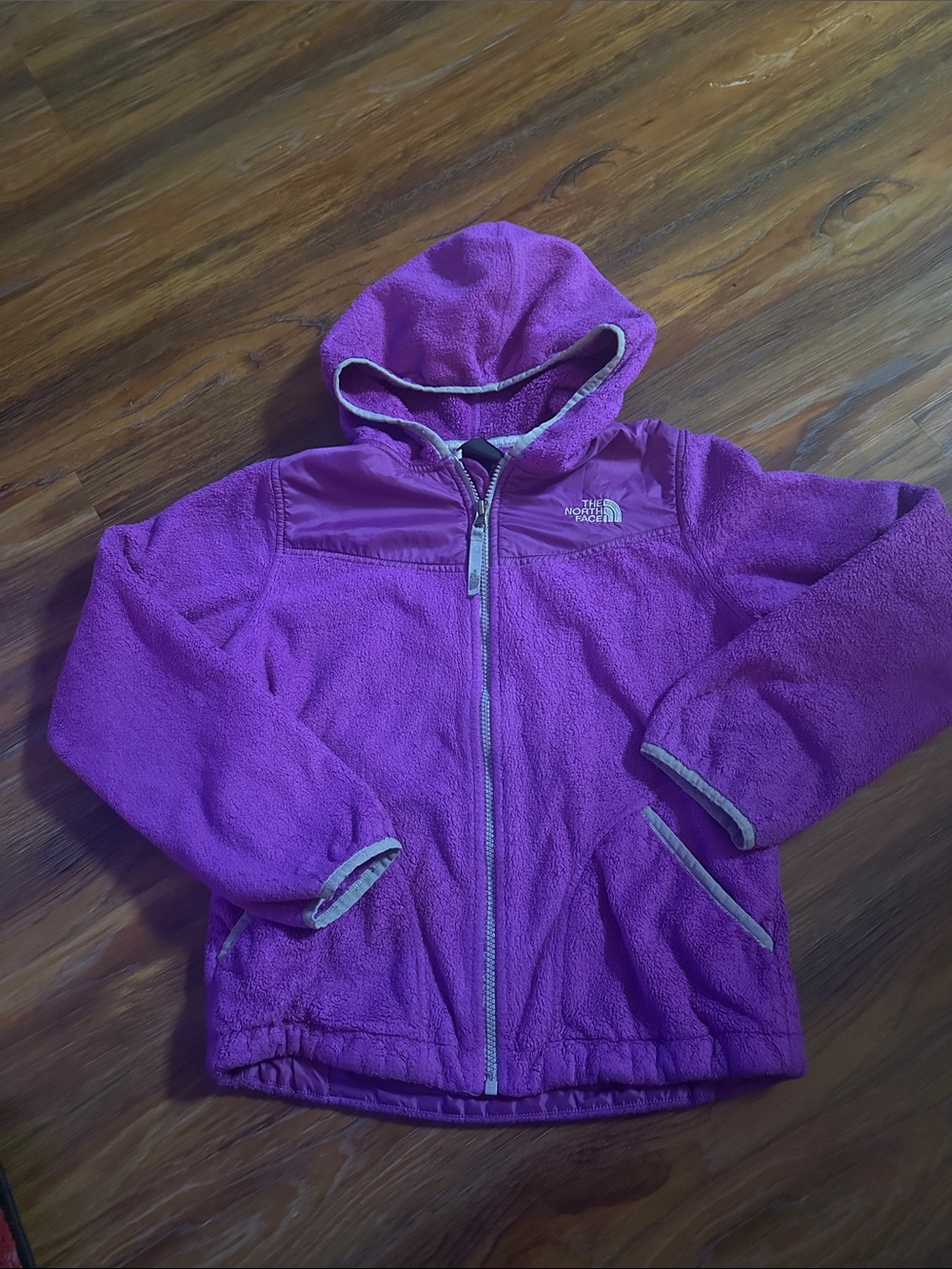 The North Face Kids' Purple Fleece Hoodie Jacket Size M 10/12